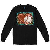 Black western leopard baseball heart Long Sleeve Tee - HRA Design Shop