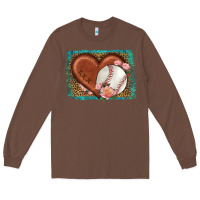 Chestnut western leopard baseball heart Long Sleeve Tee - HRA Design Shop
