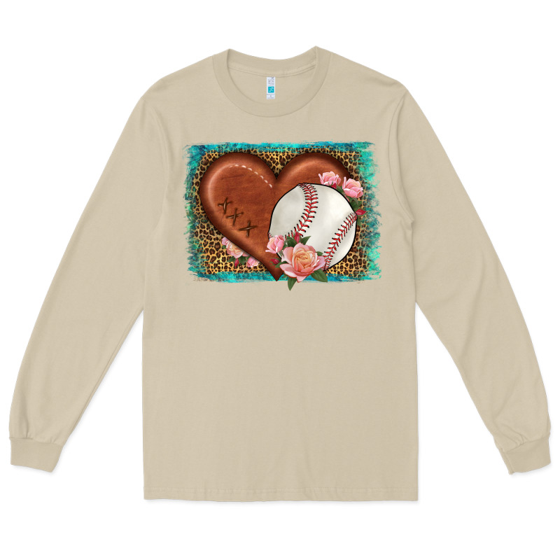 Western Leopard Baseball Heart Long Sleeve Tee by HRA Design Shop | Teevron