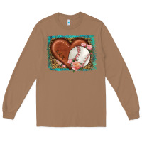 Toasted Coconut western leopard baseball heart Long Sleeve Tee - HRA Design Shop