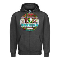 Charcoal Heather Christmas feliz navidad Zipper Hoodie - Artiststas