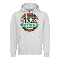 Dove Grey Christmas feliz navidad Zipper Hoodie - Artiststas