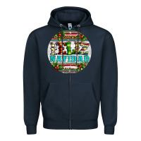 Navy Christmas feliz navidad Zipper Hoodie - Artiststas