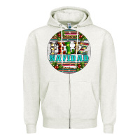 Oatmeal Heather Christmas feliz navidad Zipper Hoodie - Artiststas