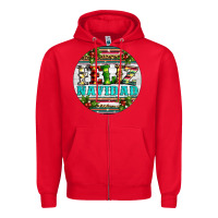 Red Christmas feliz navidad Zipper Hoodie - Artiststas