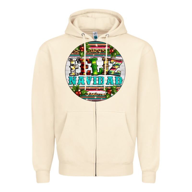 Christmas Feliz Navidad Zipper Hoodie by Artiststas | Teevron