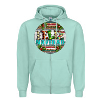 Seafoam Christmas feliz navidad Zipper Hoodie - Artiststas