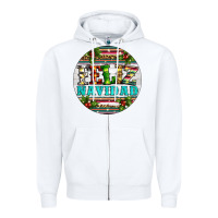 White Christmas feliz navidad Zipper Hoodie - Artiststas