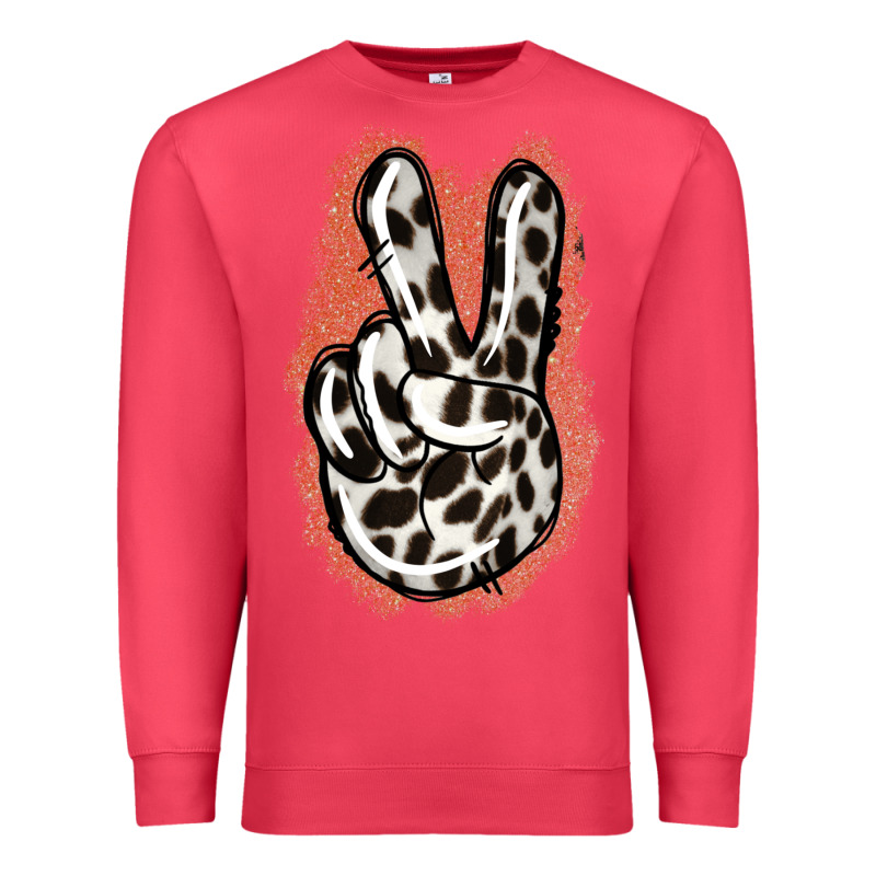 Dalmatians Skin Peace Sign Premium Sweatshirt by Jasminsmagicworld | Teevron