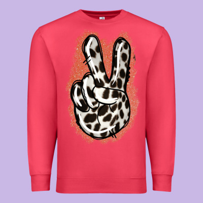 Dalmatians Skin Peace Sign Premium Sweatshirt Designed By Jasminsmagicworld