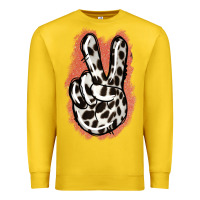 Lemon Dalmatians Skin Peace Sign Premium Sweatshirt - Jasminsmagicworld