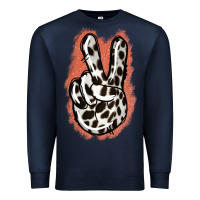 Navy Dalmatians Skin Peace Sign Premium Sweatshirt - Jasminsmagicworld
