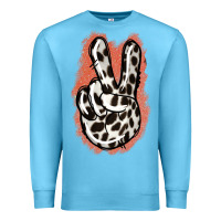 Ocean Blue Dalmatians Skin Peace Sign Premium Sweatshirt - Jasminsmagicworld