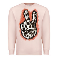Pale Pink Dalmatians Skin Peace Sign Premium Sweatshirt - Jasminsmagicworld