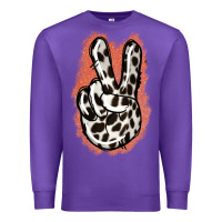 Purple Dalmatians Skin Peace Sign Premium Sweatshirt - Jasminsmagicworld