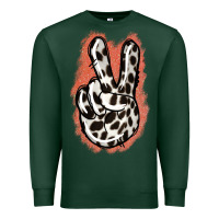 Sports Green Dalmatians Skin Peace Sign Premium Sweatshirt - Jasminsmagicworld