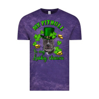 Cloud Purple st patricks day my pitbuli my lucky charm with hat Vintage Tee - RanaPortraitStore