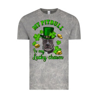 Cloud Rock st patricks day my pitbuli my lucky charm with hat Vintage Tee - RanaPortraitStore