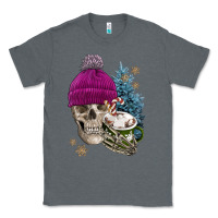 Charcoal Heather winter skeleton skull Classic Tee - FaDigitalArtStudio