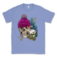 Colony Blue winter skeleton skull Classic Tee - FaDigitalArtStudio