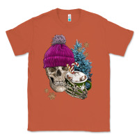 Copper winter skeleton skull Classic Tee - FaDigitalArtStudio