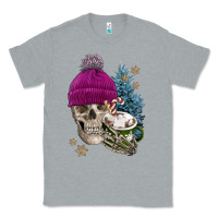 Heather Grey winter skeleton skull Classic Tee - FaDigitalArtStudio