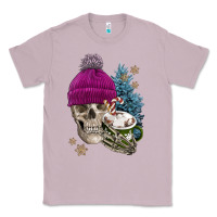 Lilac winter skeleton skull Classic Tee - FaDigitalArtStudio