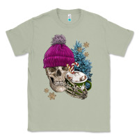 Matcha winter skeleton skull Classic Tee - FaDigitalArtStudio
