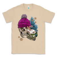 Mushroom winter skeleton skull Classic Tee - FaDigitalArtStudio