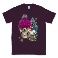 Plum winter skeleton skull Classic Tee - FaDigitalArtStudio