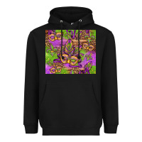 Black mardi gras carnival masks and fleur de lis Heavyweight Hoodie - Jasminsmagicworld