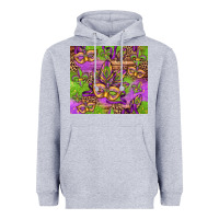 Heather Grey mardi gras carnival masks and fleur de lis Heavyweight Hoodie - Jasminsmagicworld