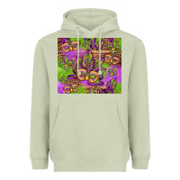 Matcha mardi gras carnival masks and fleur de lis Heavyweight Hoodie - Jasminsmagicworld