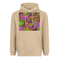 Mardi Gras Carnival Masks And Fleur De Lis Heavyweight Hoodie | Teevron
