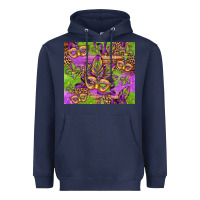 Navy mardi gras carnival masks and fleur de lis Heavyweight Hoodie - Jasminsmagicworld
