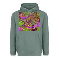 Sage mardi gras carnival masks and fleur de lis Heavyweight Hoodie - Jasminsmagicworld