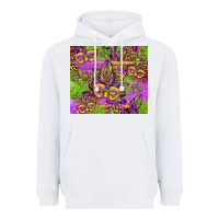White mardi gras carnival masks and fleur de lis Heavyweight Hoodie - Jasminsmagicworld