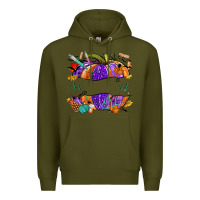 Army Green halloween nurse pumpkin custom name Premium Hoodie - NancyCooperArtShop
