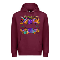 Burgundy halloween nurse pumpkin custom name Premium Hoodie - NancyCooperArtShop