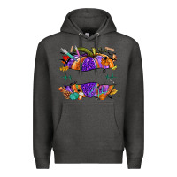 Charcoal Heather halloween nurse pumpkin custom name Premium Hoodie - NancyCooperArtShop