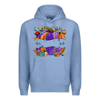 Colony Blue halloween nurse pumpkin custom name Premium Hoodie - NancyCooperArtShop