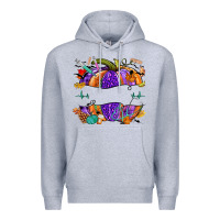 Heather Grey halloween nurse pumpkin custom name Premium Hoodie - NancyCooperArtShop