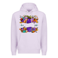 Lilac halloween nurse pumpkin custom name Premium Hoodie - NancyCooperArtShop