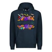 Navy halloween nurse pumpkin custom name Premium Hoodie - NancyCooperArtShop