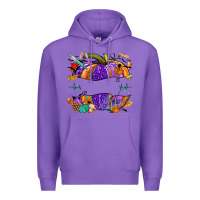 Purple halloween nurse pumpkin custom name Premium Hoodie - NancyCooperArtShop