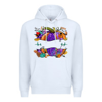 White halloween nurse pumpkin custom name Premium Hoodie - NancyCooperArtShop