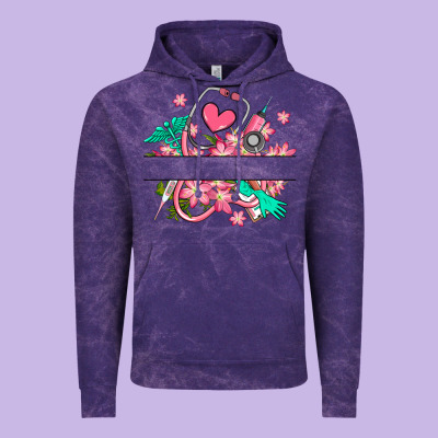 Nurse Flowers Custom Name Design Vintage Hoodie Designed By Ranaportraitstore