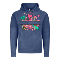 Vintage Denim nurse flowers custom name design Vintage Hoodie - RanaPortraitStore
