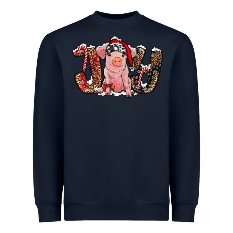 Christmas Joy With Pig Heavyweight Sweatshirt by RanaPortraitStore | Teevron
