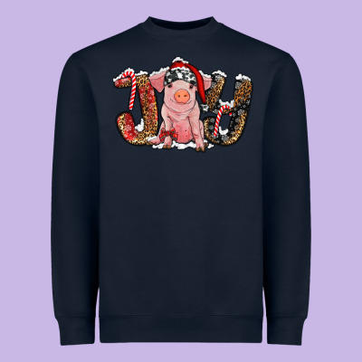 Heavyweight Sweatshirt Christmas Joy With Pig